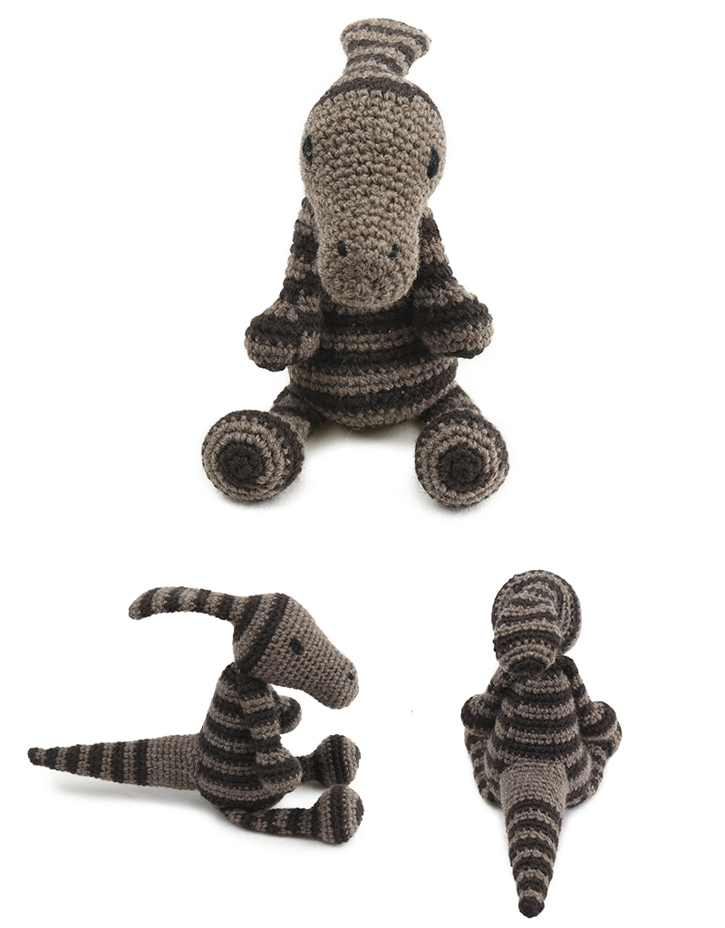 toft ed's animal rowena the parasaurolophus dinosaur amigurumi crochet